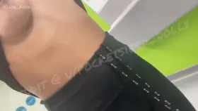 Good morning from me and my tiny tits at the gym this morning x