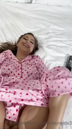 Riley having fun with her feet