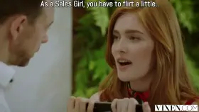 Redhead girlfriend gets her clients