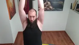 Working out. Goal: musclebear