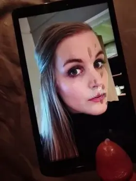 My wife’s face covered in a stranger’s nut. DMs open.