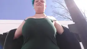 Daddy says I'm a bad girl since I'm always trying to get topless outside.
