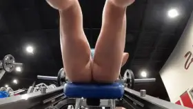 My big ass and meaty pussy swallow these shorts when I squat at the gym - Sammi Starfish