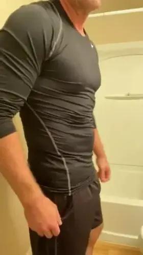 Stripping out of my workout clothes [42]