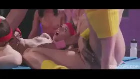 GIRLCORE Aerobics Class Leads to Lesbian Squirting Orgy!