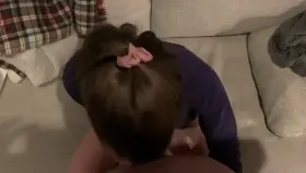 Gagging a little on my BFs cock