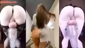 BBC Big Ass Cumshot Fleshlight Interracial Latina Sissy Split Screen Porn Porn GIF by qosvideos