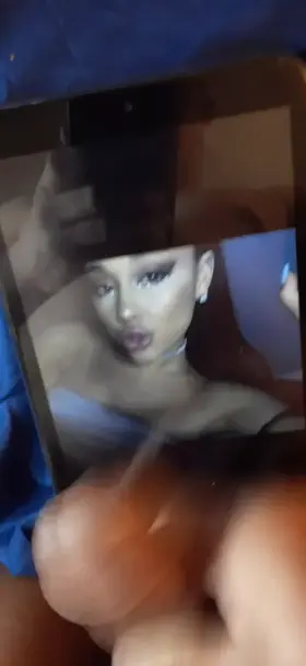 My first Ariana Grande cum tribute. Her face, slutty makeup, and those glossy lips always give me the best loads that feel amazing.