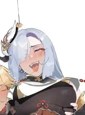 Shenhe x Aether ,sound up( thiccwithaq )[genshin impact]