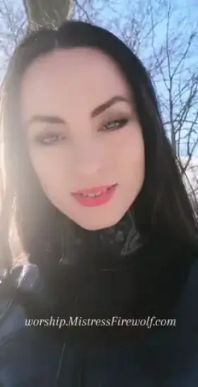 Mistress Firewolf wearing full latex in public!