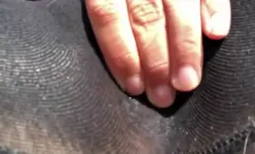 I got a wet spot on my leggings since I wasn’t wearing panties 🤭