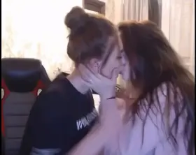 Don't be distracted by the messy dining room table, focus on the girls