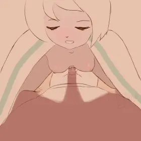 Girl riding and gets filled up