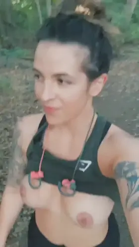 I had to let the girls breathe while out on a run [F]