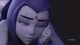 Raven taking it from Beast Boy [Teen Titans] (MSLEWD)