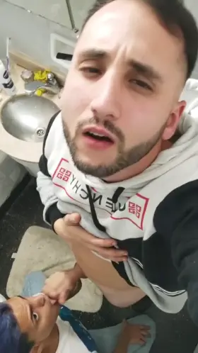 a quick blowjob in the bathroom before anyone see us🙊 visit my profile for direct access to all my hot content🥵