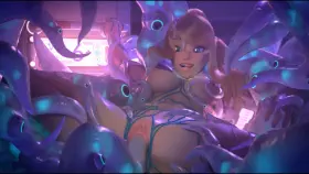 Samus and the tentacles (Conifer Pines) [Metroid Dread]