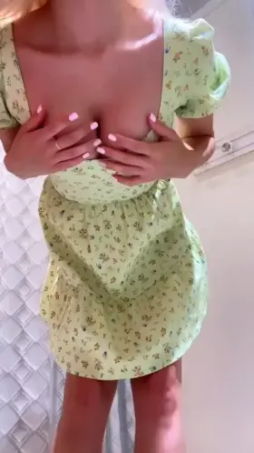 tried some cute dresses in the fashion mall and got a little too horny haha