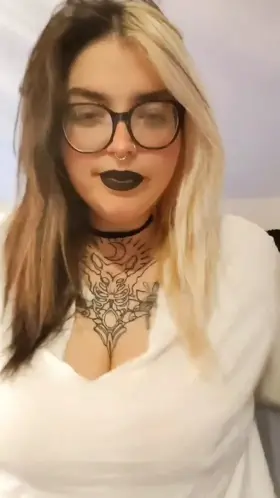Just a simple goth chick whose nips won't stay in her bra.🤷‍♀️