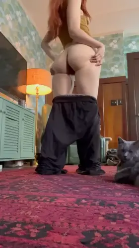 My cat jumped when I slapped my ass