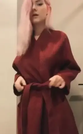 A goddess in pink hair