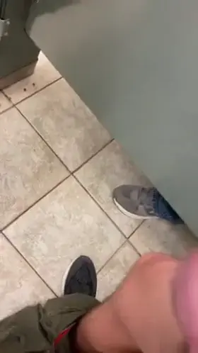 I Love it when I get to stick my cock under the stall.