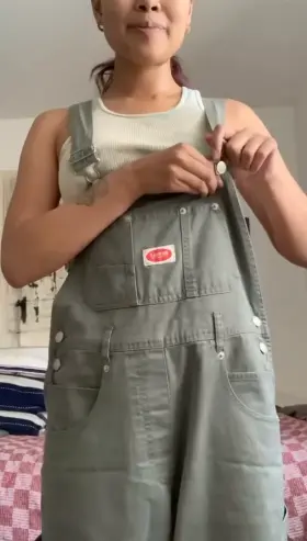 overalls are a practical choice for easy access 😌