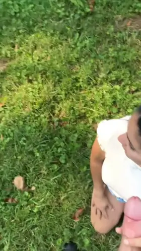 I was so horny I blew him right there in the park [F][M]