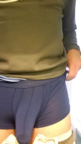 Thick Arab cock in tight underwear.
