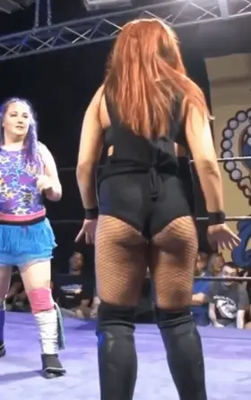 Veda Scott begging for cock up her fat fishnet butt