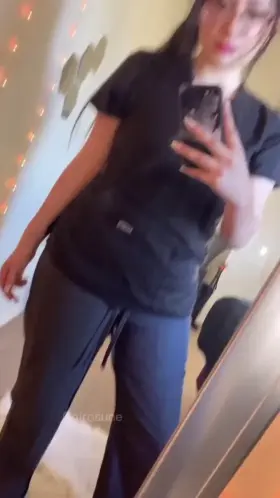 Do you prefer me in my scrubs or a dress?