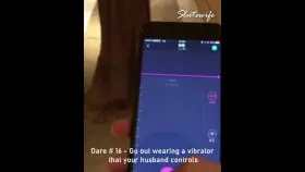 Go out wearing a vibrator that your husband controls