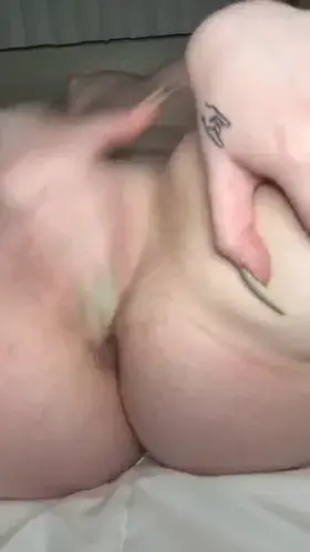 Making a puddle (disclaimer that the white dots are leftover creaminess not TP bc I can already see the comments lol)