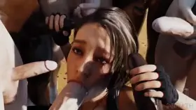 Jill Surrounded By Cocks (Niisath)