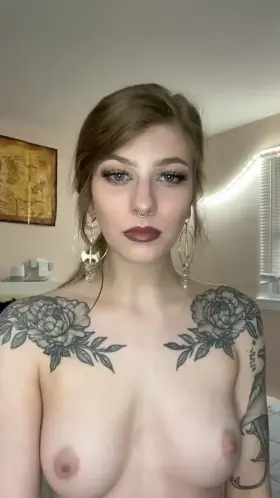 the dark lipstick would look perfect around your dick, don't you think?