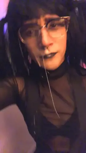 Moment of confusion after shooting a huge load in my own mouth. 😅😅