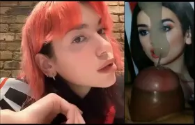 Dua lipa doesn't seems happy.