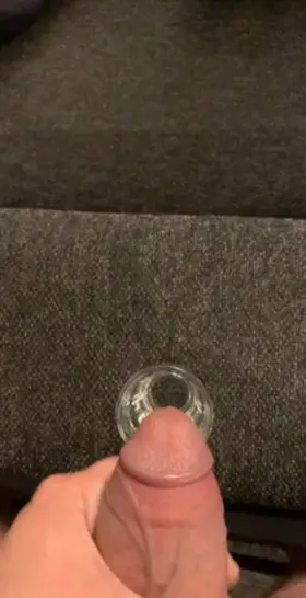 Sweden? Any cum collector? In a glass through the hole Maybe?