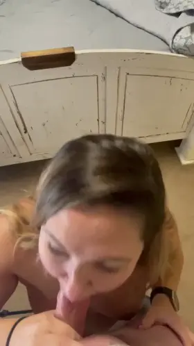 I love when his cock explodes while I’m sucking him. I love the way his cum taste!