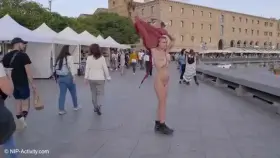 Ellis naked on the boardwalk