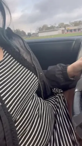 Playing with myself in the car