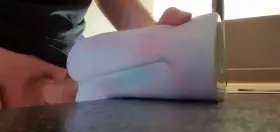 Giving my toy a good throat fucking