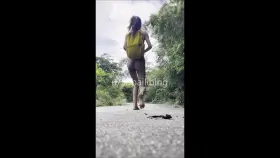 Naked hiking adventure with your local girl