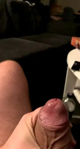 Teasing my cock and precum flows