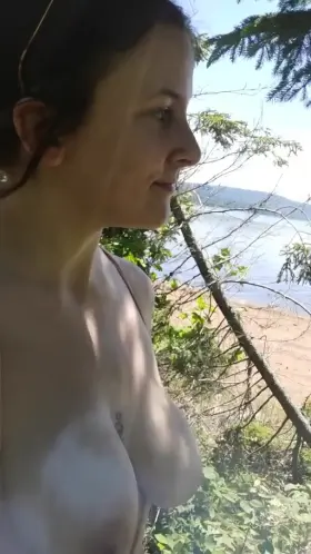 There were people behind and in front of me on this trail [F]