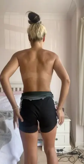 Help me out of these sweaty shorts?