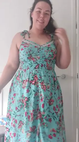 I think my dress looks better pulled up, don't you think?