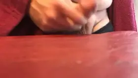 Casually painting the table with cum