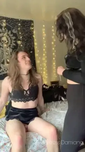 Caged sissy disappoints when she is let out to be edged, and then accidentally cums. She constantly strains not to cum just from my touch when uncaged. Who can blame her though, my perfection is intoxicating.