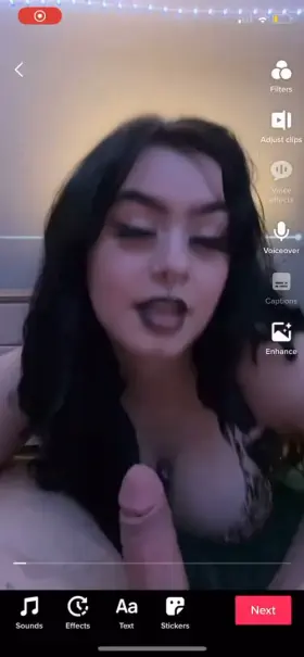 A tiktok blow job trend